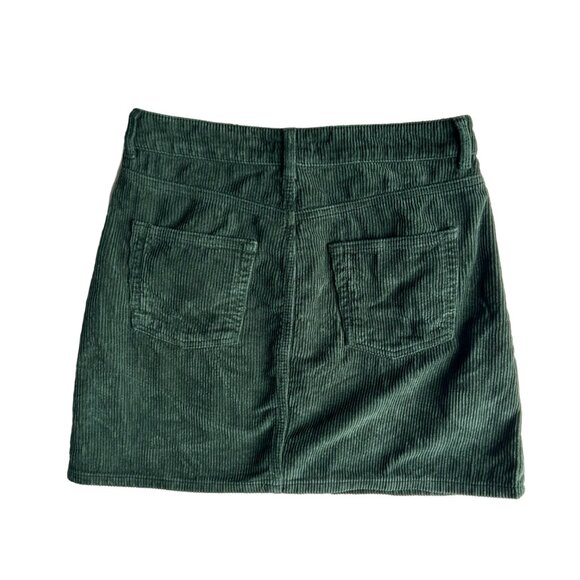 TOPSHOP Dark Green Corduroy Skirt 8 - Picture 3 of 8